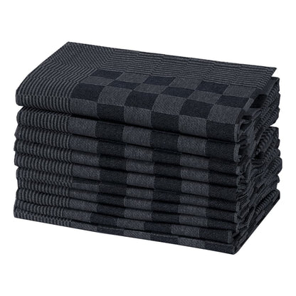 Berkfield Kitchen Towels 50 pcs Black and Grey 50x70 cm Cotton