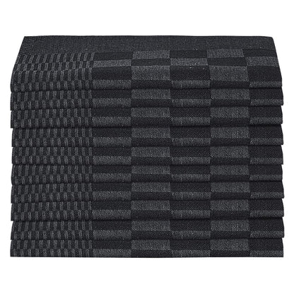 Berkfield Kitchen Towels 50 pcs Black and Grey 50x70 cm Cotton