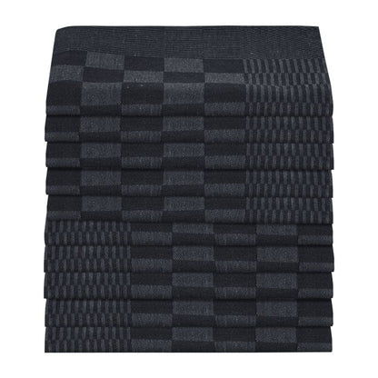 Berkfield Kitchen Towels 50 pcs Black and Grey 50x70 cm Cotton