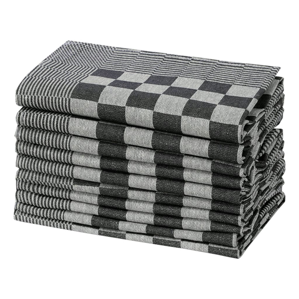 Berkfield Kitchen Towels 50 pcs Black and White 50x70 cm Cotton