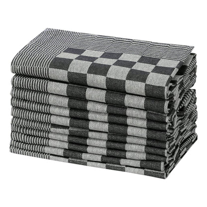 Berkfield Kitchen Towels 50 pcs Black and White 50x70 cm Cotton