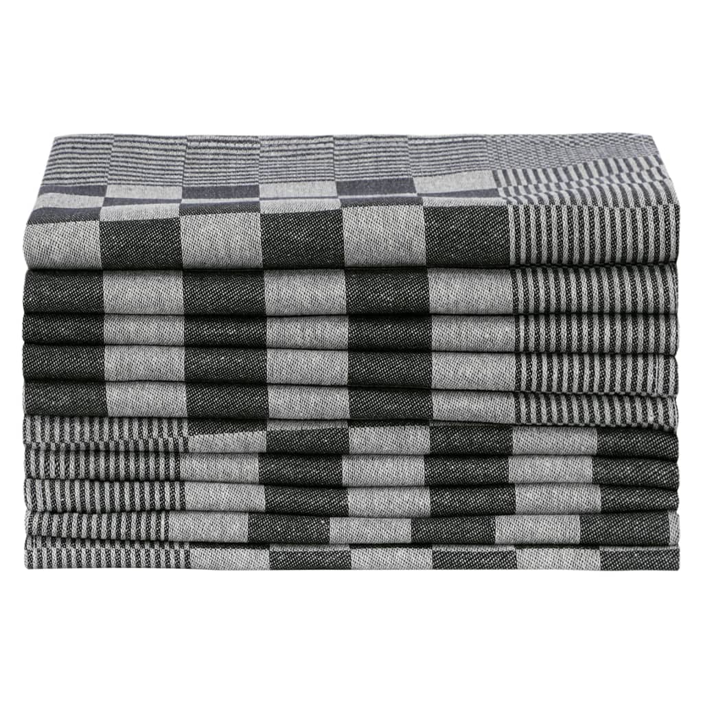 Berkfield Kitchen Towels 50 pcs Black and White 50x70 cm Cotton