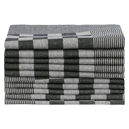 Berkfield Kitchen Towels 50 pcs Black and White 50x70 cm Cotton