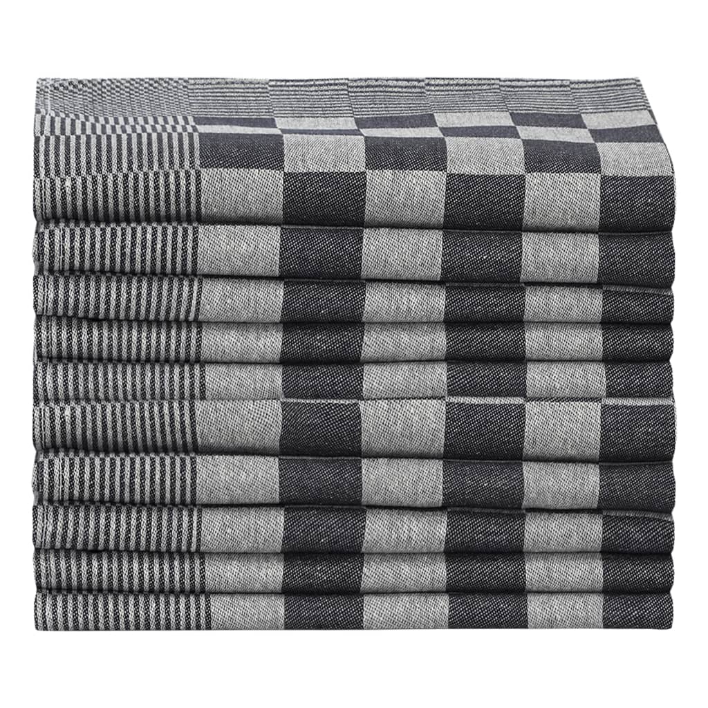 Berkfield Kitchen Towels 50 pcs Black and White 50x70 cm Cotton
