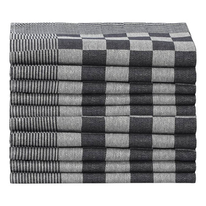 Berkfield Kitchen Towels 50 pcs Black and White 50x70 cm Cotton