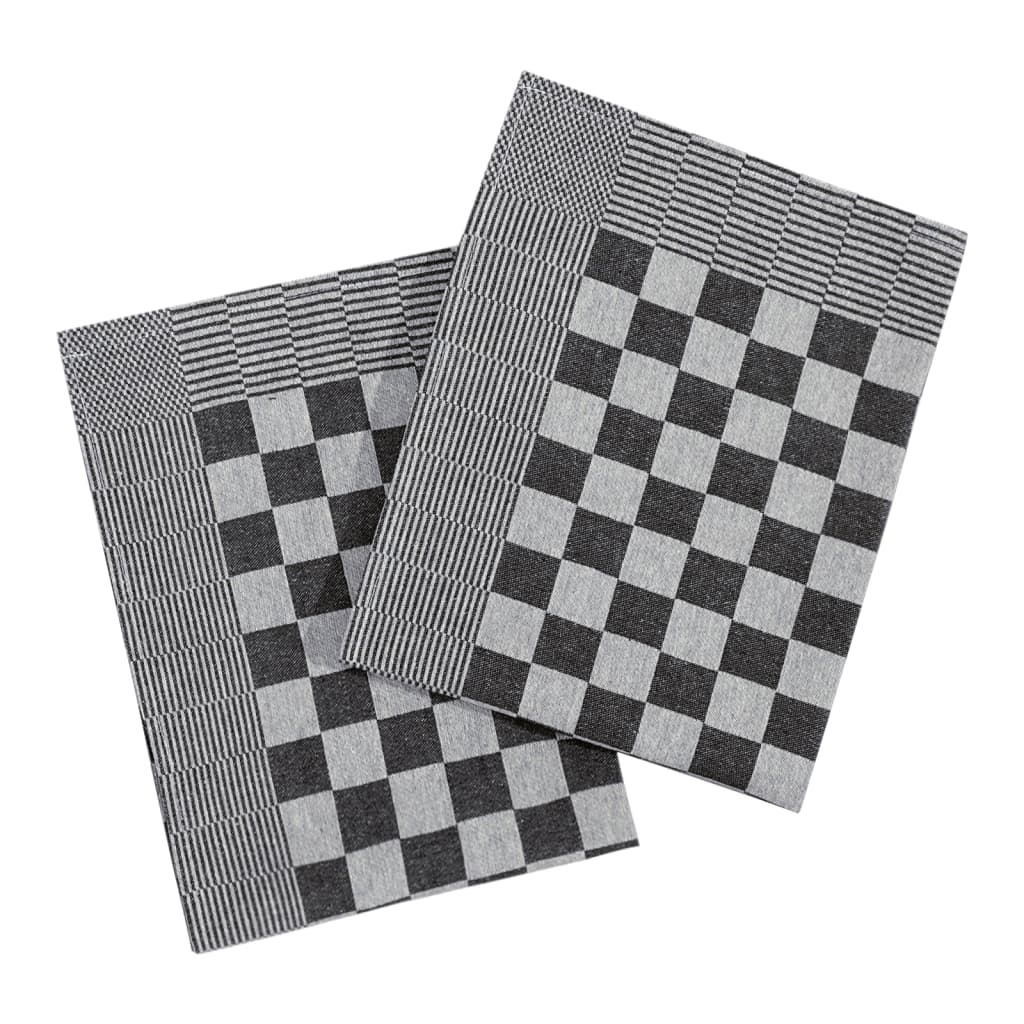 Berkfield Kitchen Towels 50 pcs Black and White 50x70 cm Cotton