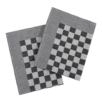 Berkfield Kitchen Towels 50 pcs Black and White 50x70 cm Cotton