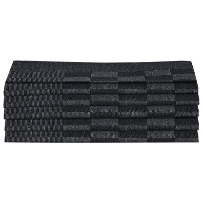 Berkfield 20 Piece Towel Set Black and Grey Cotton