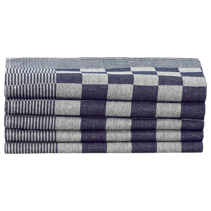Berkfield 50 Piece Towel Set Blue and White Cotton