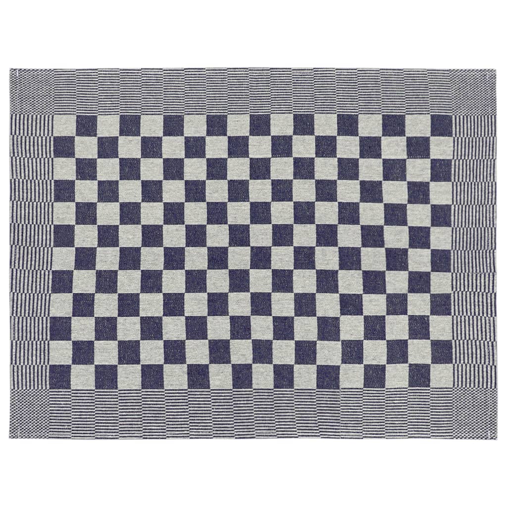 Berkfield 50 Piece Towel Set Blue and White Cotton