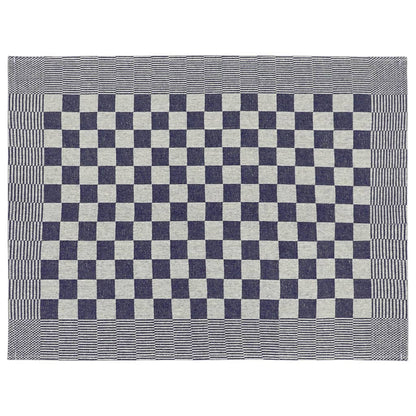Berkfield 50 Piece Towel Set Blue and White Cotton