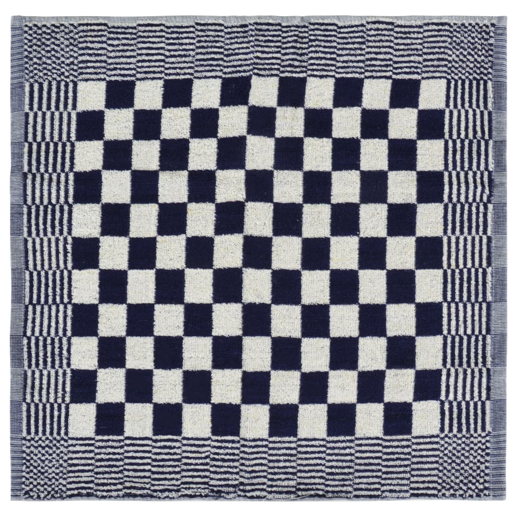 Berkfield 50 Piece Towel Set Blue and White Cotton