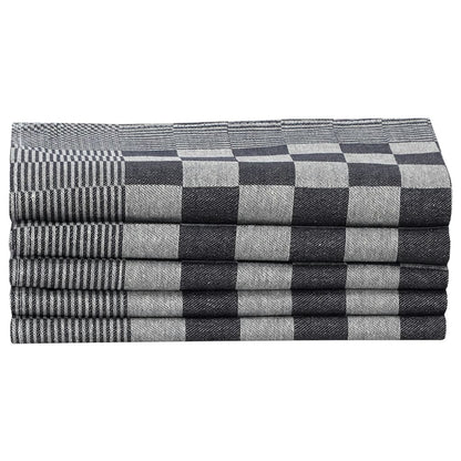 Berkfield 20 Piece Towel Set Black and White Cotton
