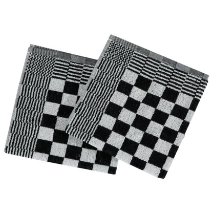 Berkfield 20 Piece Towel Set Black and White Cotton
