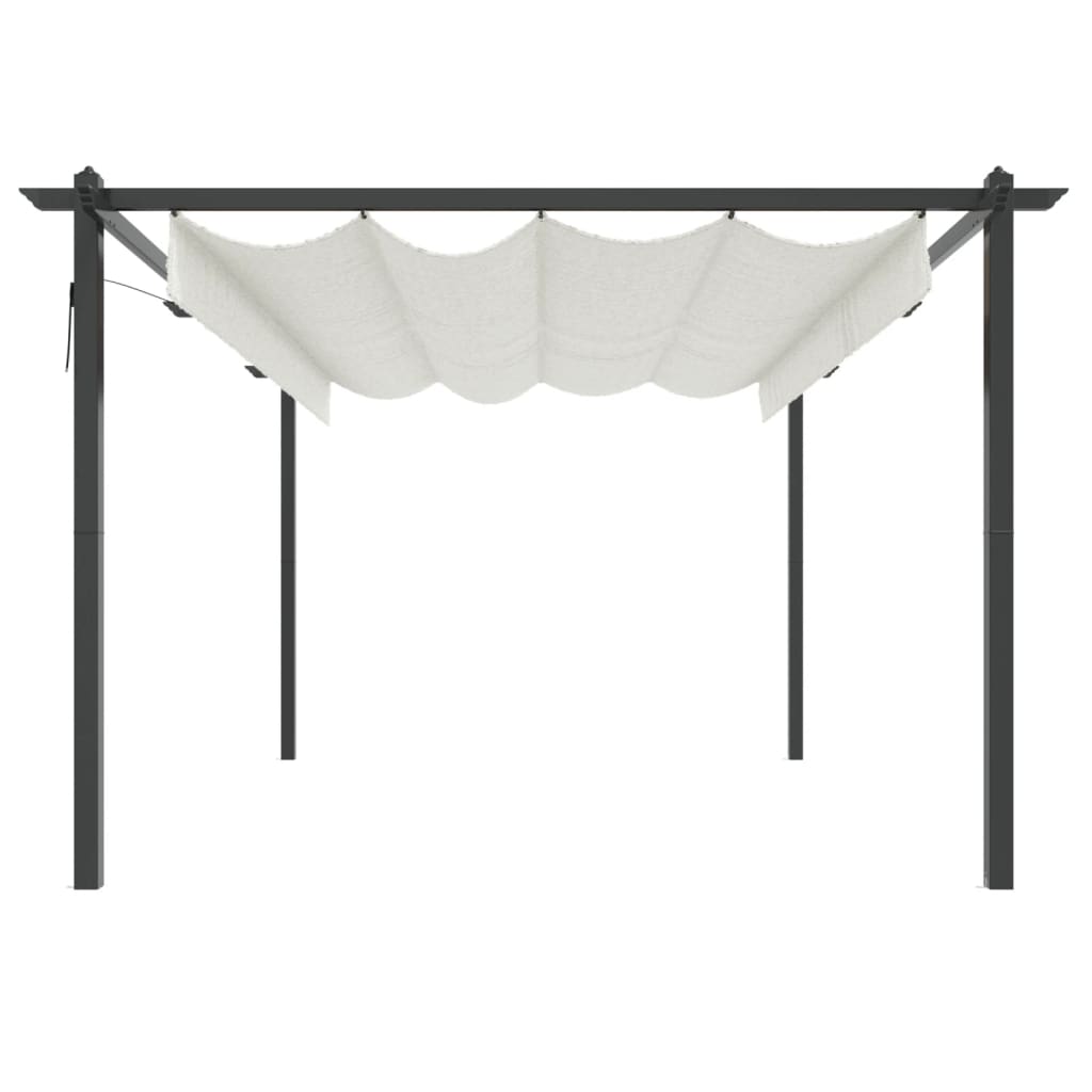 Berkfield Garden Gazebo with Retractable Roof 4x3 m Cream