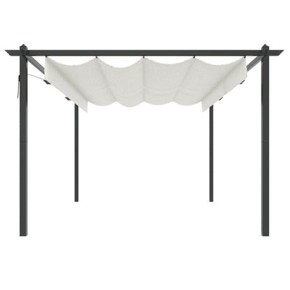 Berkfield Garden Gazebo with Retractable Roof 4x3 m Cream