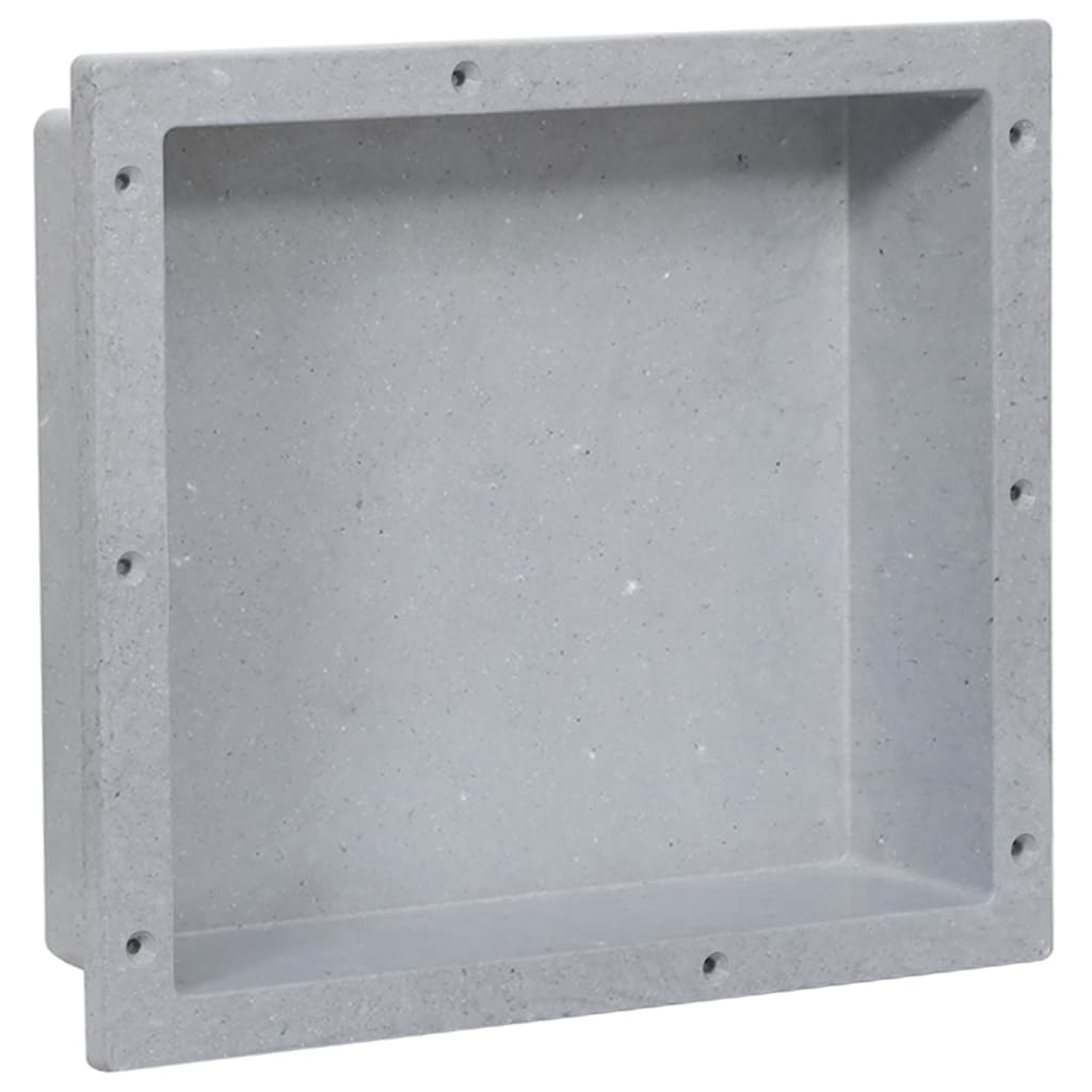 Berkfield Shower Niche Matt Grey 41x36x10 cm