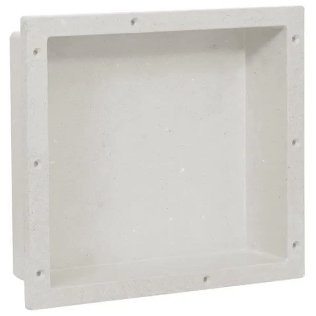 Berkfield Shower Niche Matt White 41x36x10 cm