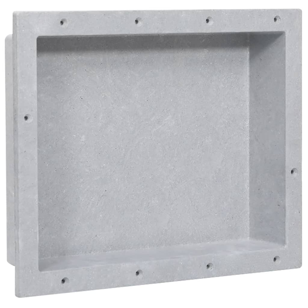 Berkfield Shower Niche Matt Grey 41x51x10 cm