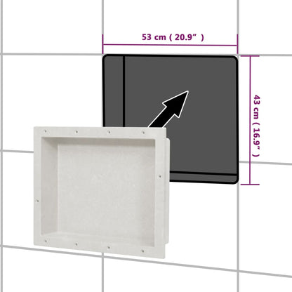 Berkfield Shower Niche Matt White 41x51x10 cm
