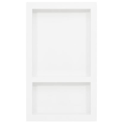 Berkfield Shower Niche with 2 Compartments High Gloss White 41x69x9 cm