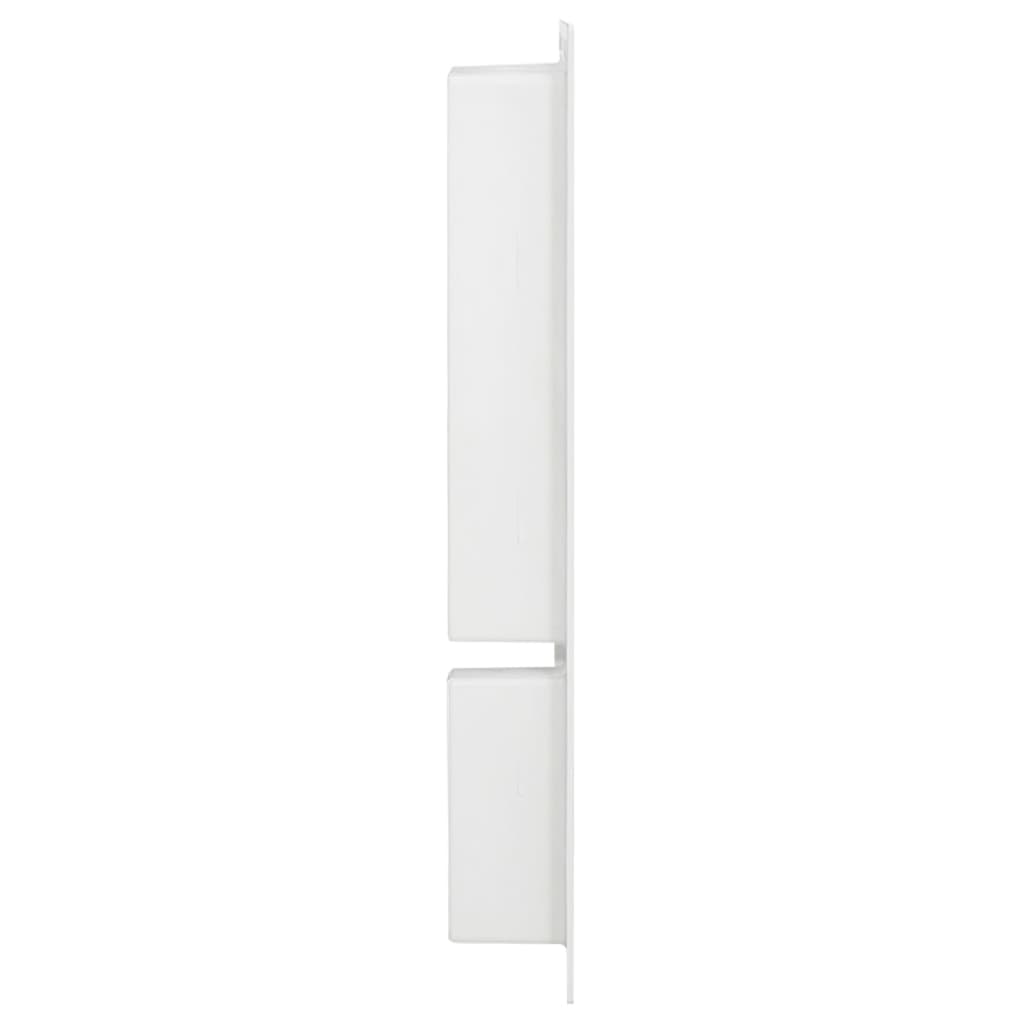 Berkfield Shower Niche with 2 Compartments High Gloss White 41x69x9 cm