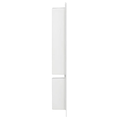 Berkfield Shower Niche with 2 Compartments High Gloss White 41x69x9 cm