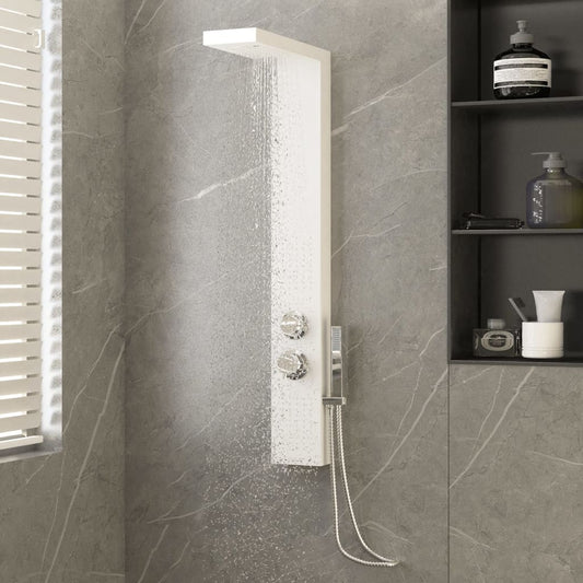 Berkfield Shower Panel System Aluminium White