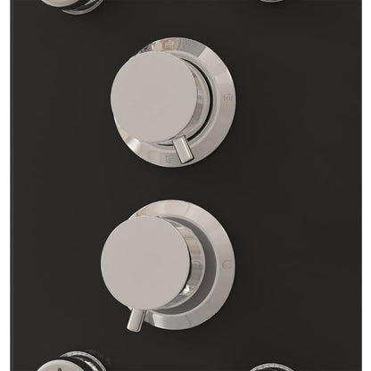 Berkfield Shower Panel Unit Glass 25x47.5x130 cm Black