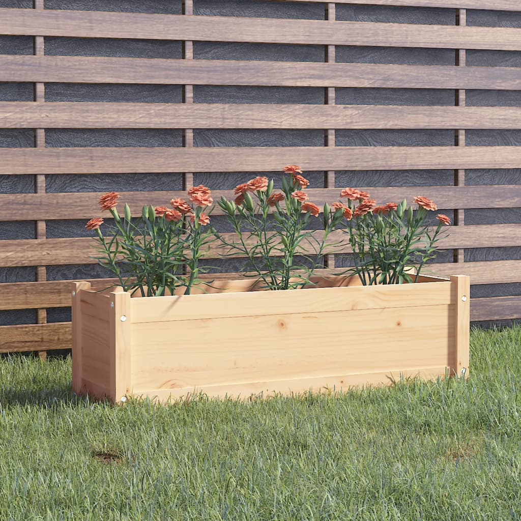 Berkfield Garden Planter 100x31x31 cm Solid Pinewood