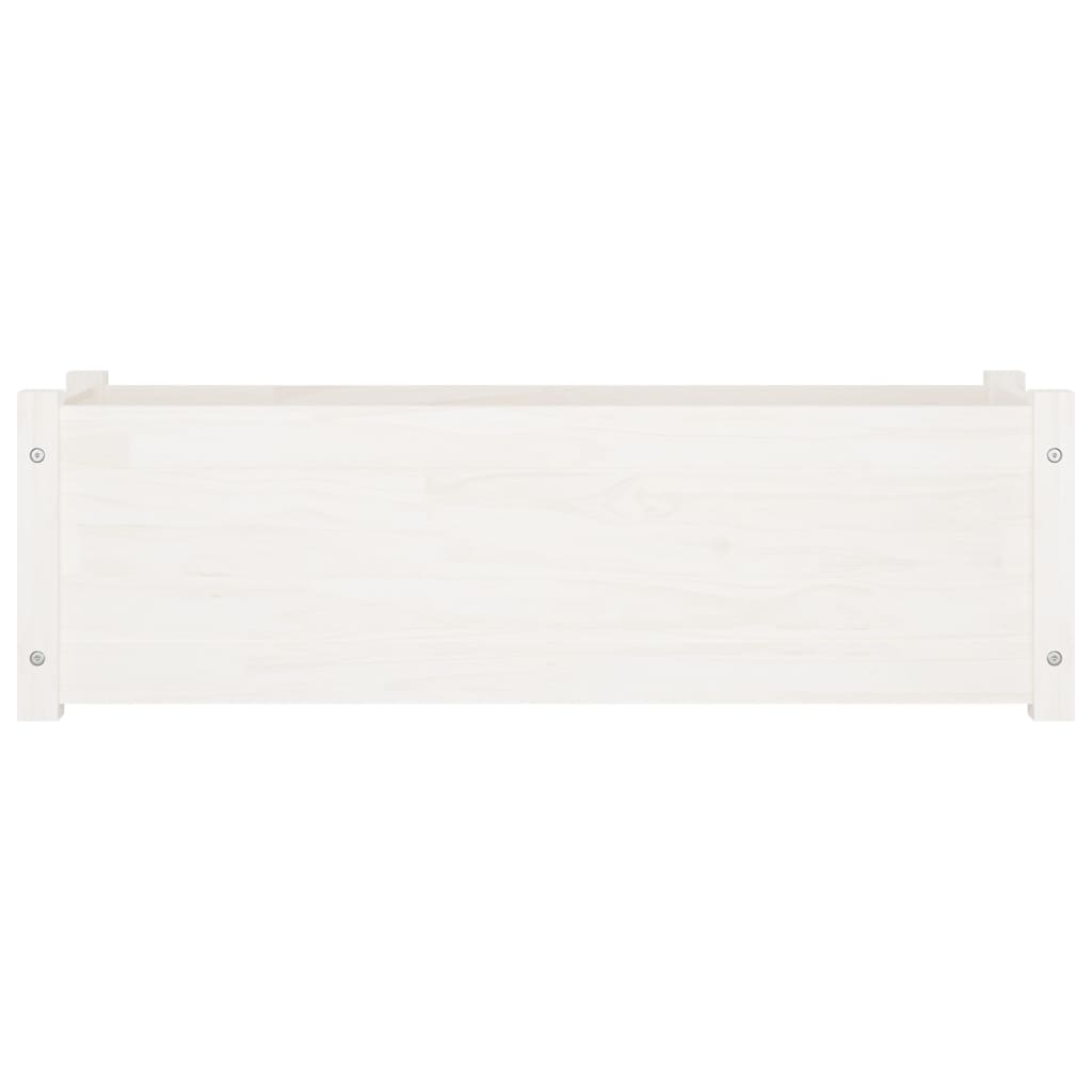 Berkfield Garden Planters 2 pcs White 100x31x31 cm Solid Pinewood