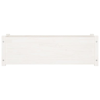 Berkfield Garden Planters 2 pcs White 100x31x31 cm Solid Pinewood