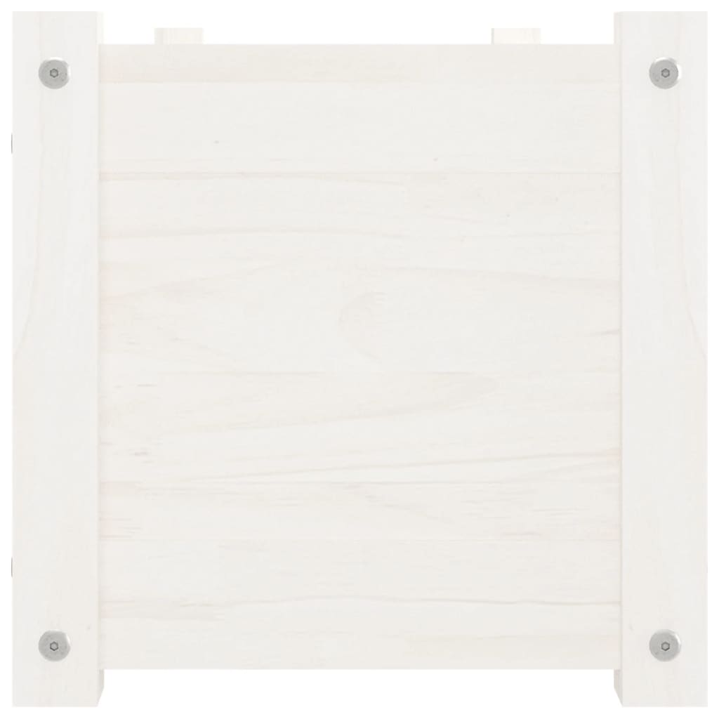 Berkfield Garden Planters 2 pcs White 100x31x31 cm Solid Pinewood