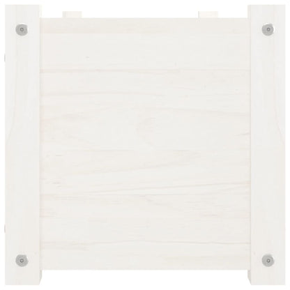 Berkfield Garden Planters 2 pcs White 100x31x31 cm Solid Pinewood