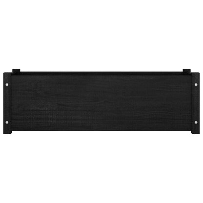 Berkfield Garden Planter Black 100x31x31 cm Solid Pinewood