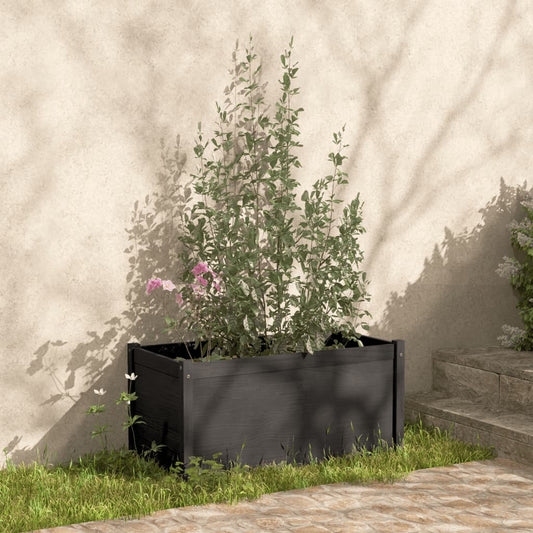 Berkfield Garden Planter Grey 100x50x50 cm Solid Pinewood