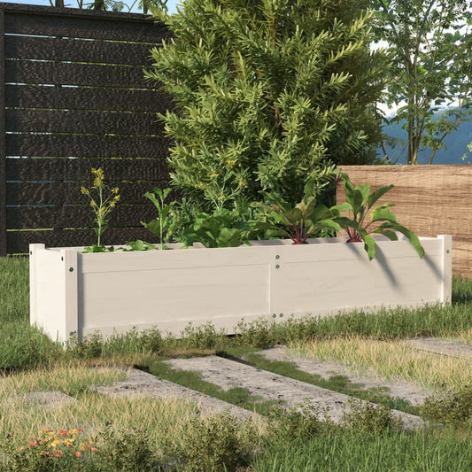 Berkfield Garden Raised Bed White 150x31x31 cm Solid Pinewood