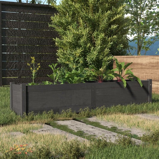 Berkfield Garden Raised Bed Grey 150x31x31 cm Solid Pinewood