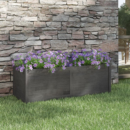 Berkfield Garden Planter Grey 150x50x50 cm Solid Pinewood