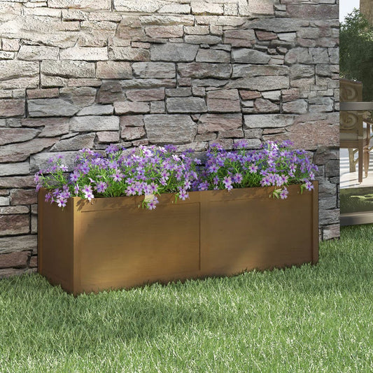 Berkfield Garden Planter Honey Brown 150x50x50 cm Solid Pinewood