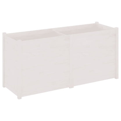 Berkfield Garden Planter White 150x50x70 cm Solid Pinewood