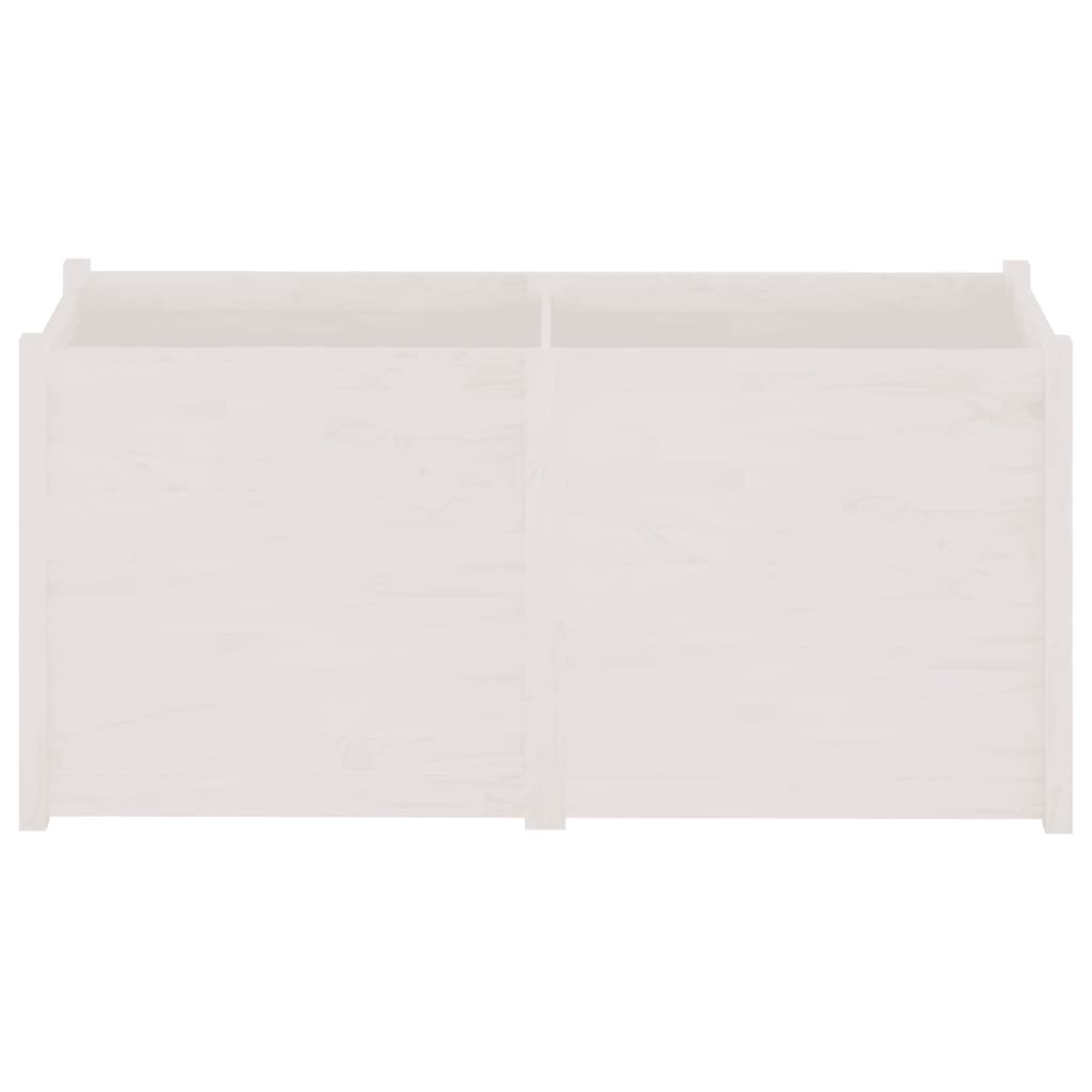 Berkfield Garden Planter White 150x50x70 cm Solid Pinewood