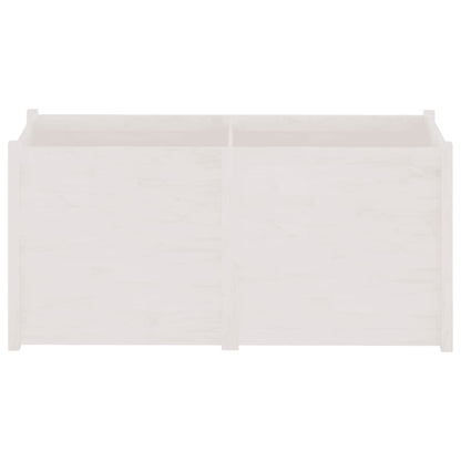 Berkfield Garden Planter White 150x50x70 cm Solid Pinewood