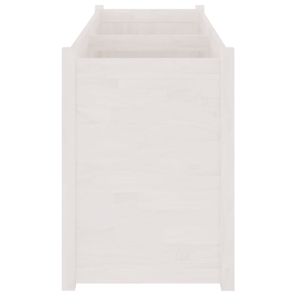 Berkfield Garden Planter White 150x50x70 cm Solid Pinewood