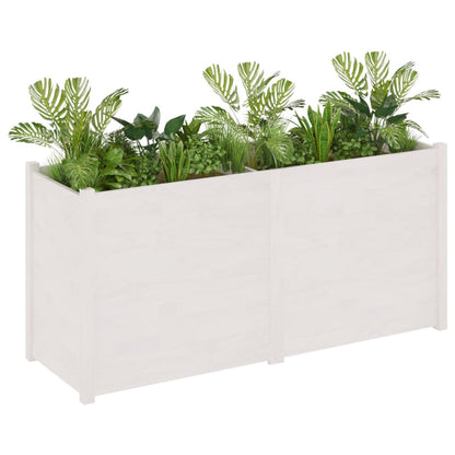 Berkfield Garden Planter White 150x50x70 cm Solid Pinewood