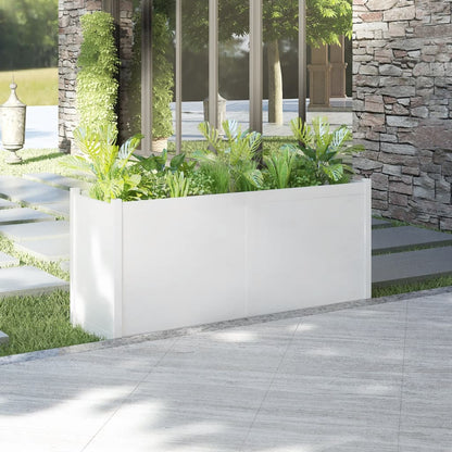 Berkfield Garden Planter White 150x50x70 cm Solid Pinewood