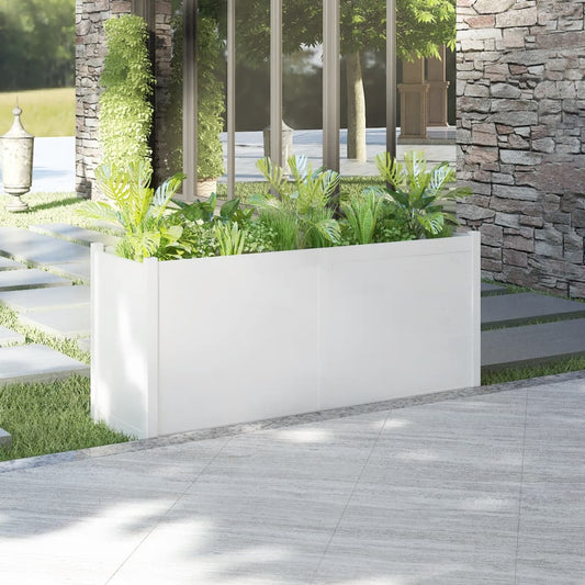 Berkfield Garden Planter White 150x50x70 cm Solid Pinewood