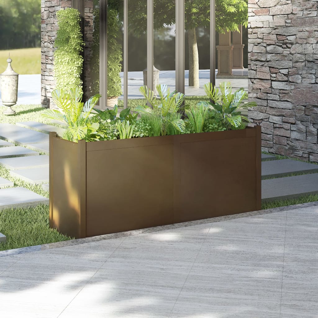 Berkfield Garden Planter Honey Brown 150x50x70 cm Solid Pinewood