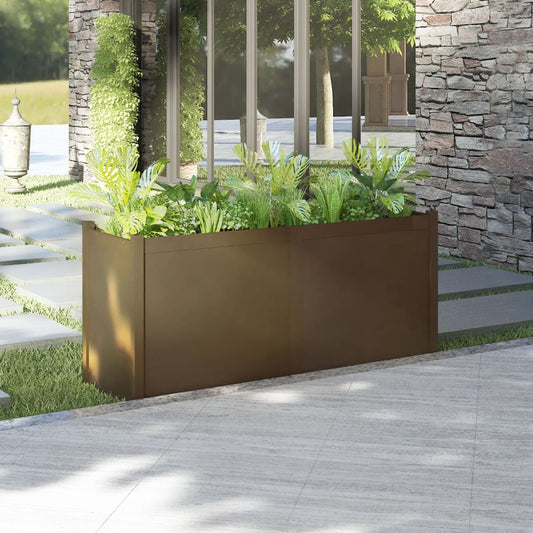 Berkfield Garden Planter Honey Brown 150x50x70 cm Solid Pinewood