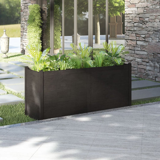 Berkfield Garden Planter Black 150x50x70 cm Solid Pinewood